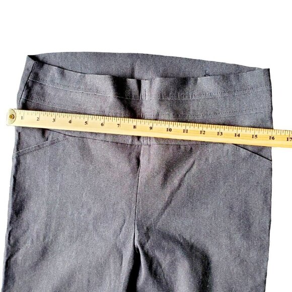 𝅺SUZY Shier Grey Casual Classic High waisted Solid Leggings. Size large - Picture 4 of 6